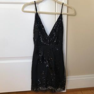 Superdown Abigail Mini Dress Black